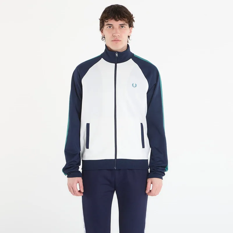 Φούτερ FRED PERRY Contrast Sleeve Track Jacket Snow White L