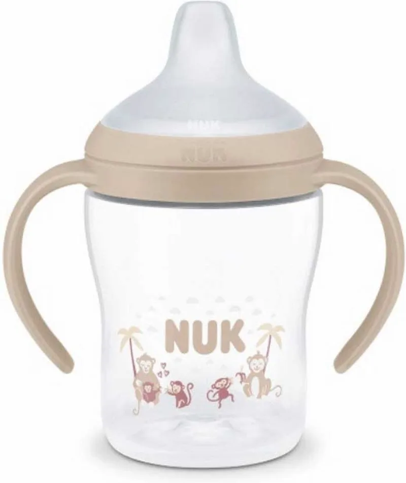 ΜΠΙΜΠΕΡΟ ΕΚΠΑΙΔΕΥΣΗΣ NUK PERFECT MATCH PP ΜΕ ΔΥΟ ΛΑΒΕΣ 6M MONKEY 150ML