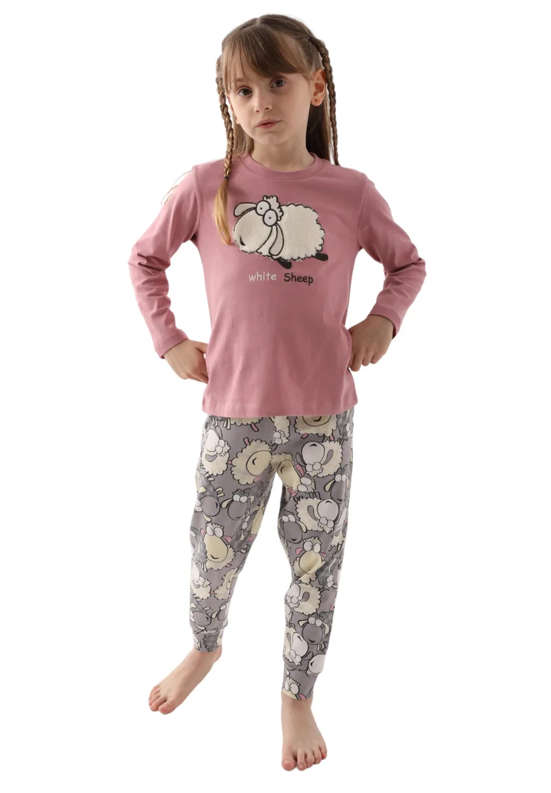 Πιτζαμα παιδική Arnetta White Sheep Kid AE2633K-Σάπιο Μήλο
