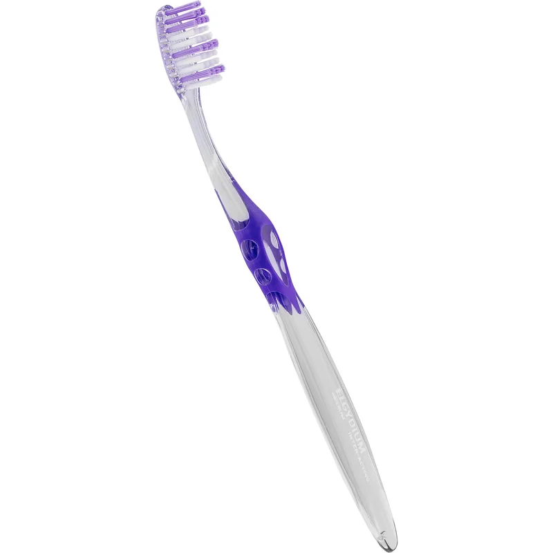 Elgydium Interactive Classic Medium Toothbrush Μωβ Χειροκίνητη Οδοντόβουρτσα με Μέτριες Ίνες 1 Τεμάχιο