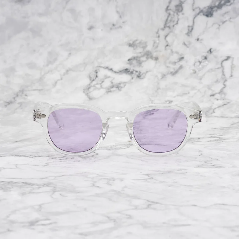 JOHNNY CLEAR Tinted Sunglasses | Clear | Purple Shades | Explicit Poets Sunglasses