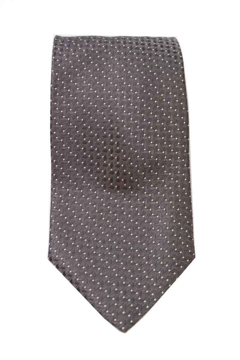 GIORGIO ARMANI ΓΡΑΒΑΤΑ 9.5CM ΣΧΕΔΙΑΣΤΗ ΓΚΡΙ