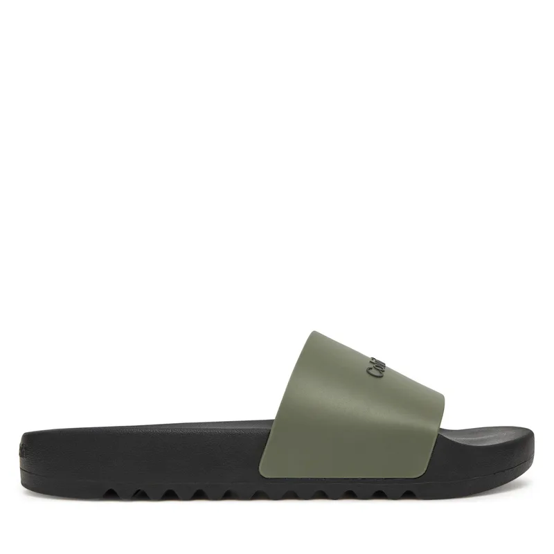 Παντόφλες Calvin Klein Chunky Pool Slide Rub HM0HM01063 Πράσινο