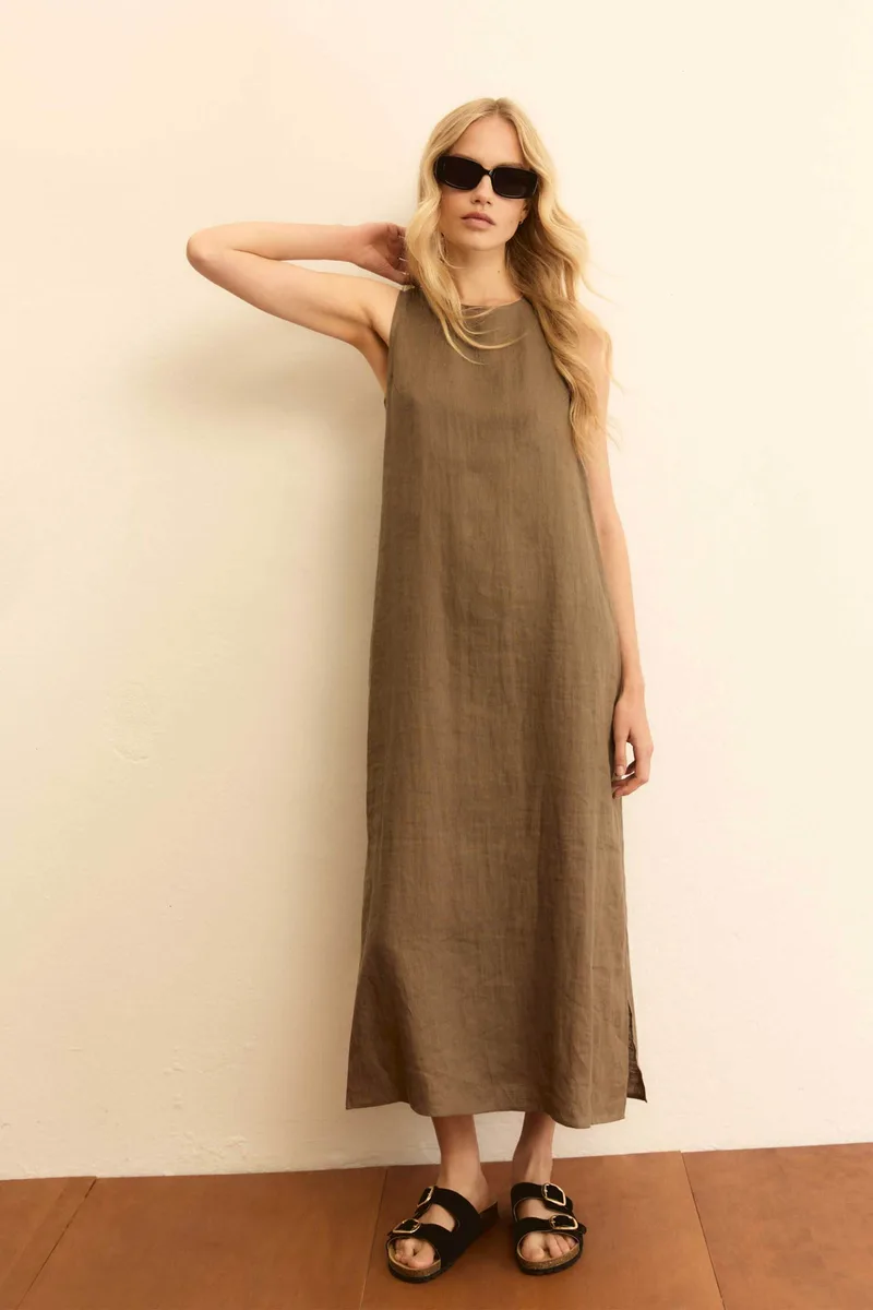 Emme by Marella γυναικείο φόρεμα midi "Emmvelo" - 2615221352200 Μπεζ
