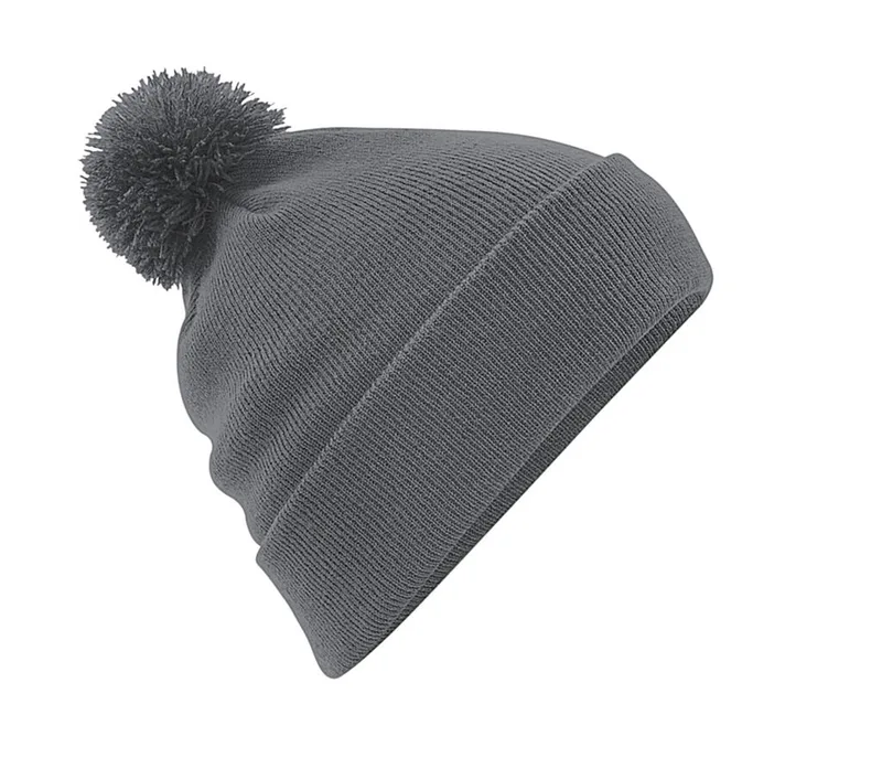 Original Pom Pom Σκούφος Beechfield B426 Graphite Grey