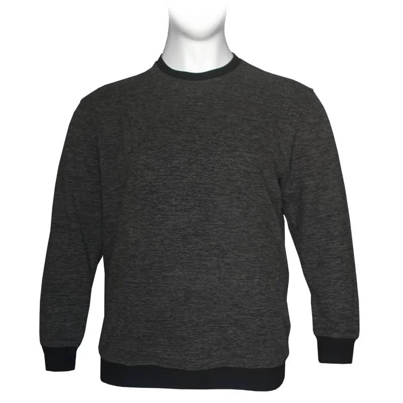 Μακρυμάνικη Μπλούζα Wool Feel με Flock 3D στάμπα της Leo Collection - Black