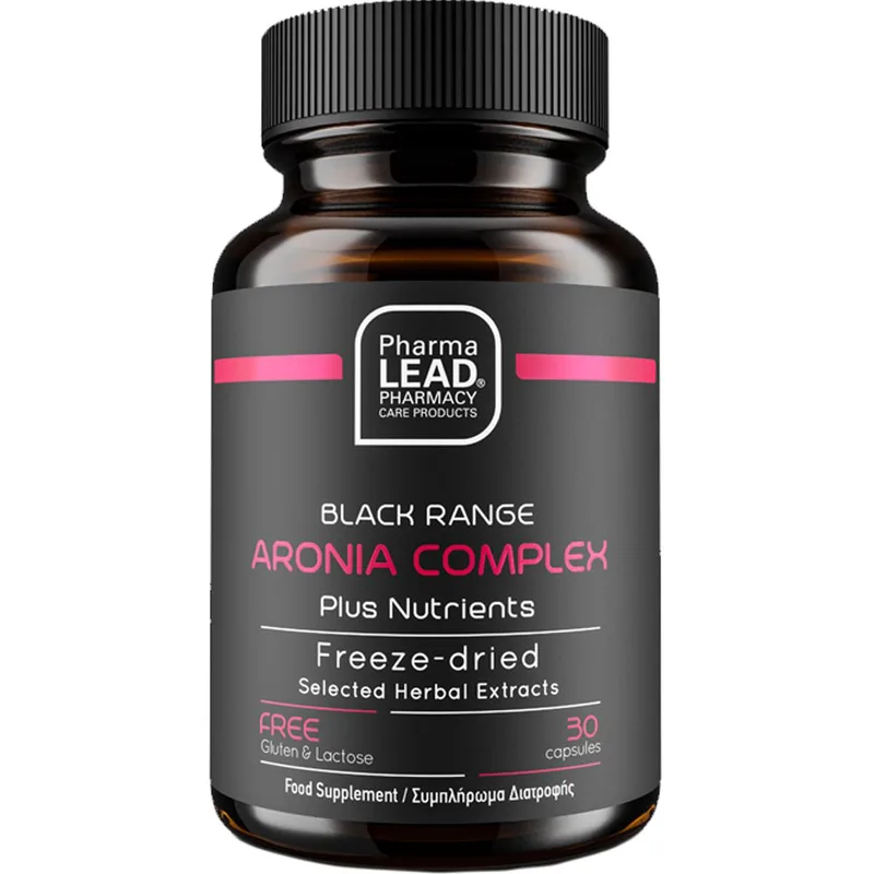 Pharmalead Black Range Aronia Complex Plus Nutrients Συμπλήρωμα Διατροφής με Ισχυρή Αντιοξειδωτική Δράση, Ενισχυμένη με Αρώνια 30caps