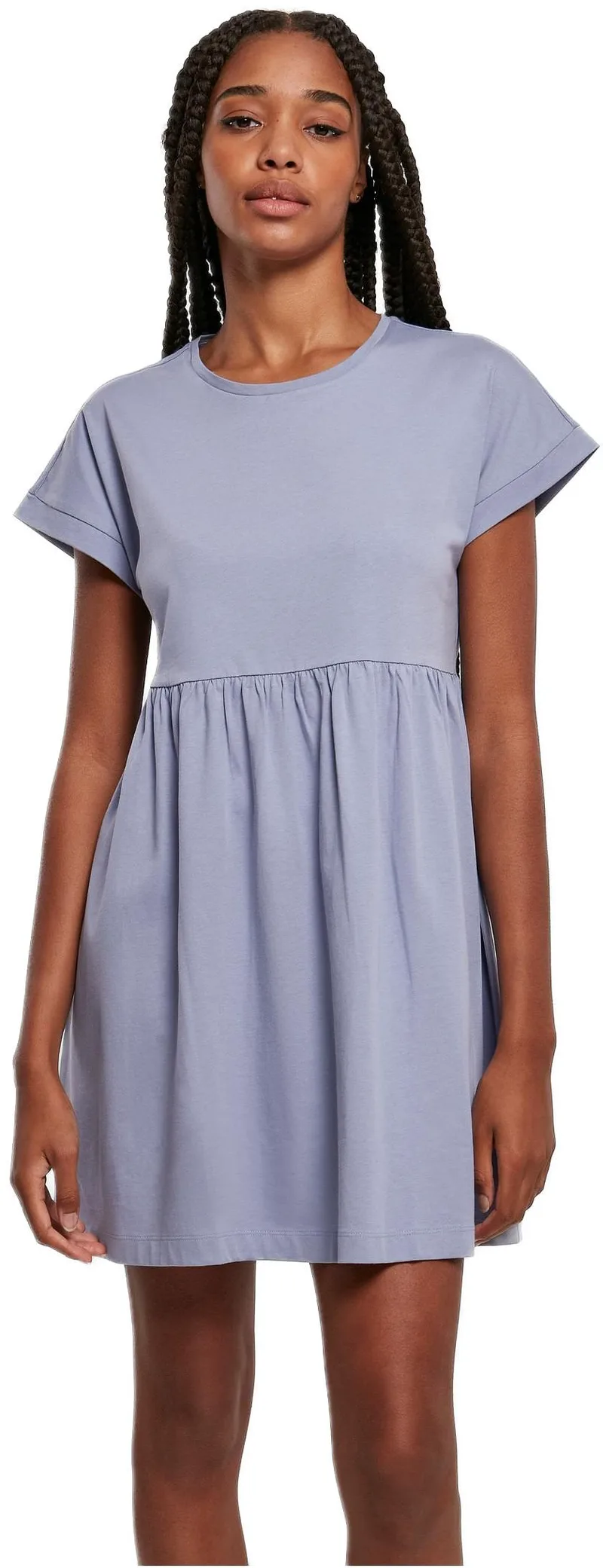 Ladies Organic Empire Valance Tee Dress Urban Classics TB5040-03679 violablue
