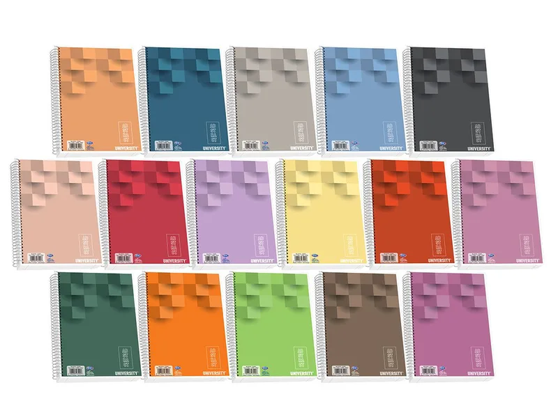 Τετράδιο σπιράλ ριγέ Skag University Abstract 1 θέμα/30 φύλλα 17x25 (16 χρώματα)
