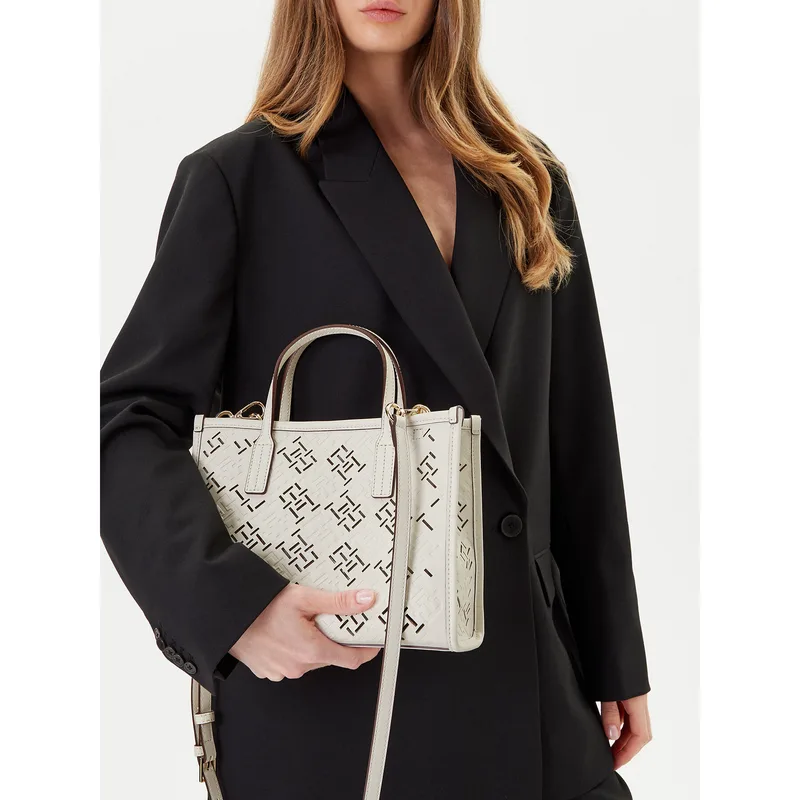 Τσάντα Tommy Hilfiger Th City Mini AW0AW17500 Εκρού