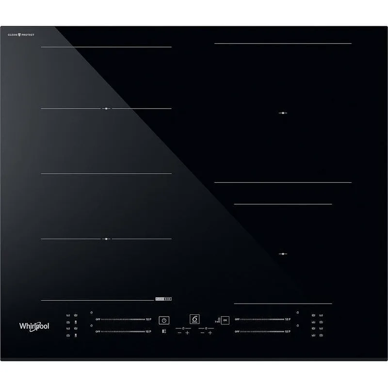 Εστία Αυτόνομη Κεραμική, WF S5060 CPBF, 4 Θέσεων, 59x51εκ., Μαύρη, Whirlpool