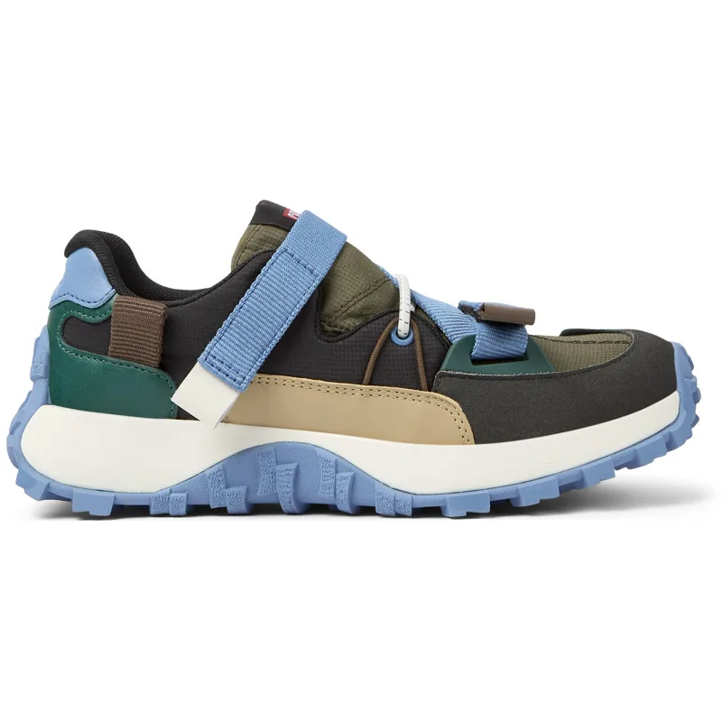 CAMPER Twins - Sneakers Για Γυναικεία - Μαύρο,Πράσινο,Μπεζ, Μέγεθος 41, Cotton fabric/Smooth leather