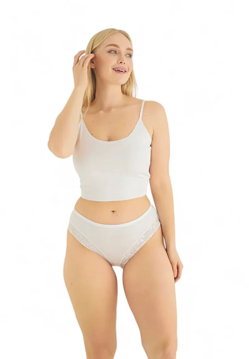 Σλιπ γυναικείο Midi Sexen Livia White 5 Τεμ. SXN3516-3-Λευκό