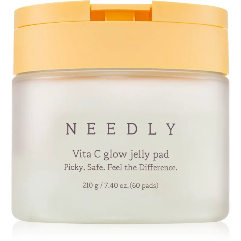 NEEDLY Vita C Glow Jelly Pad επιθέματα καθαρισμού για λαμπρή επιδερμίδα με βιταμίνη C 60 τμχ