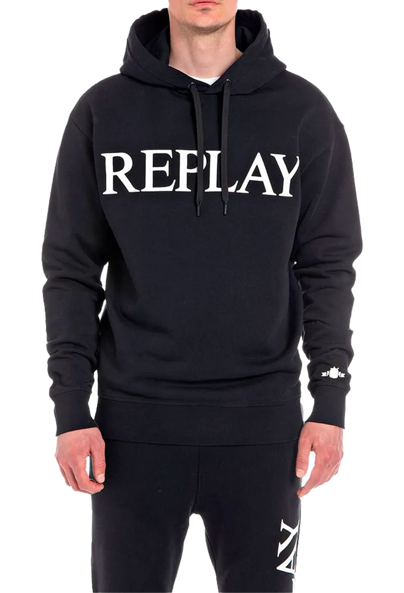 Μπλούζα Μακρυμάνικη Replay Piece Dyed Cotton Fleece M6711.000.22890P-098 Ανδρικό