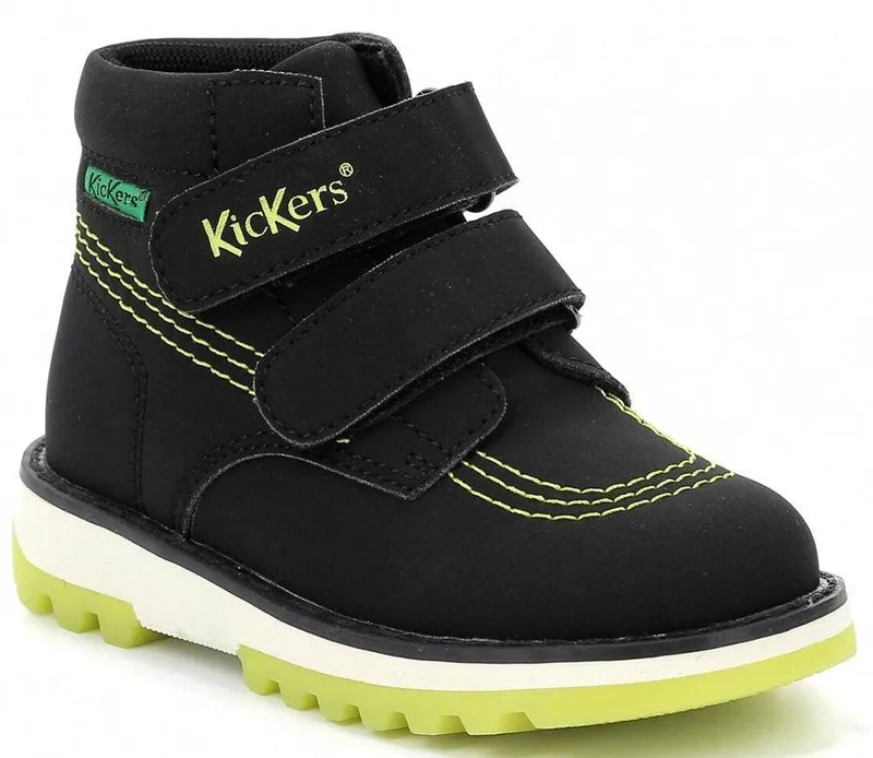 ΜΠΟΤΑΚΙ KICKERS KICKFUN 878750 ΚΙΤΡΙΝΟ/ΜΑΥΡΟ (EU:27)