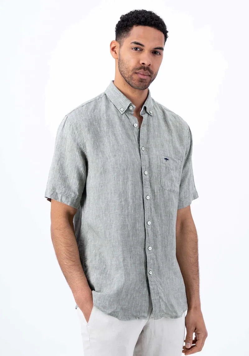 Fynch Hatton Πουκάμισο της σειράς Linen - 1404 6001 701 Dusty Olive