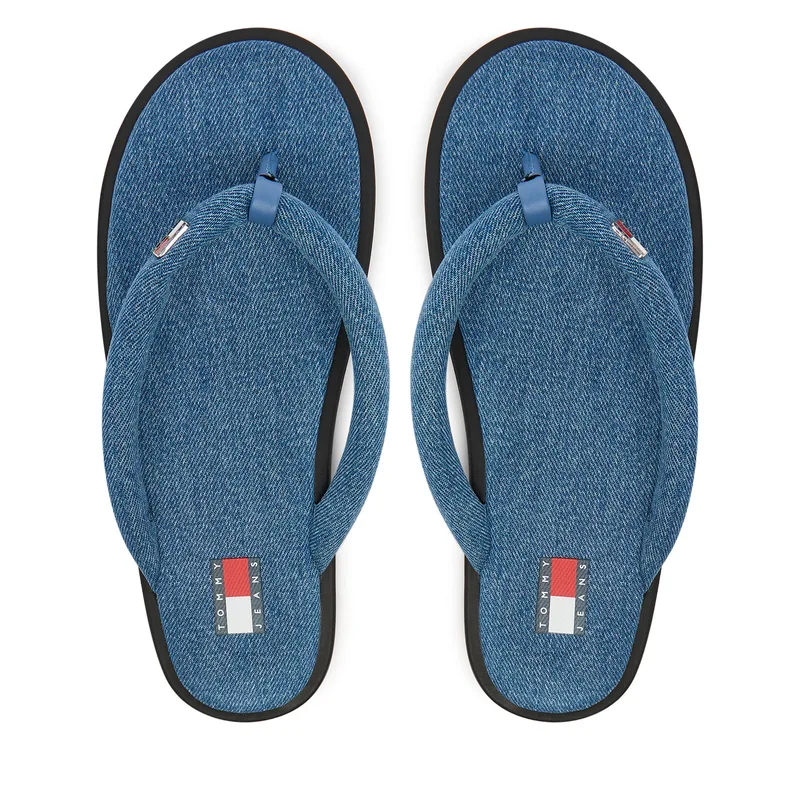 Σαγιονάρες Tommy Jeans Tjw Padded Denim Casual Sandal EN0EN03021 Μπλε
