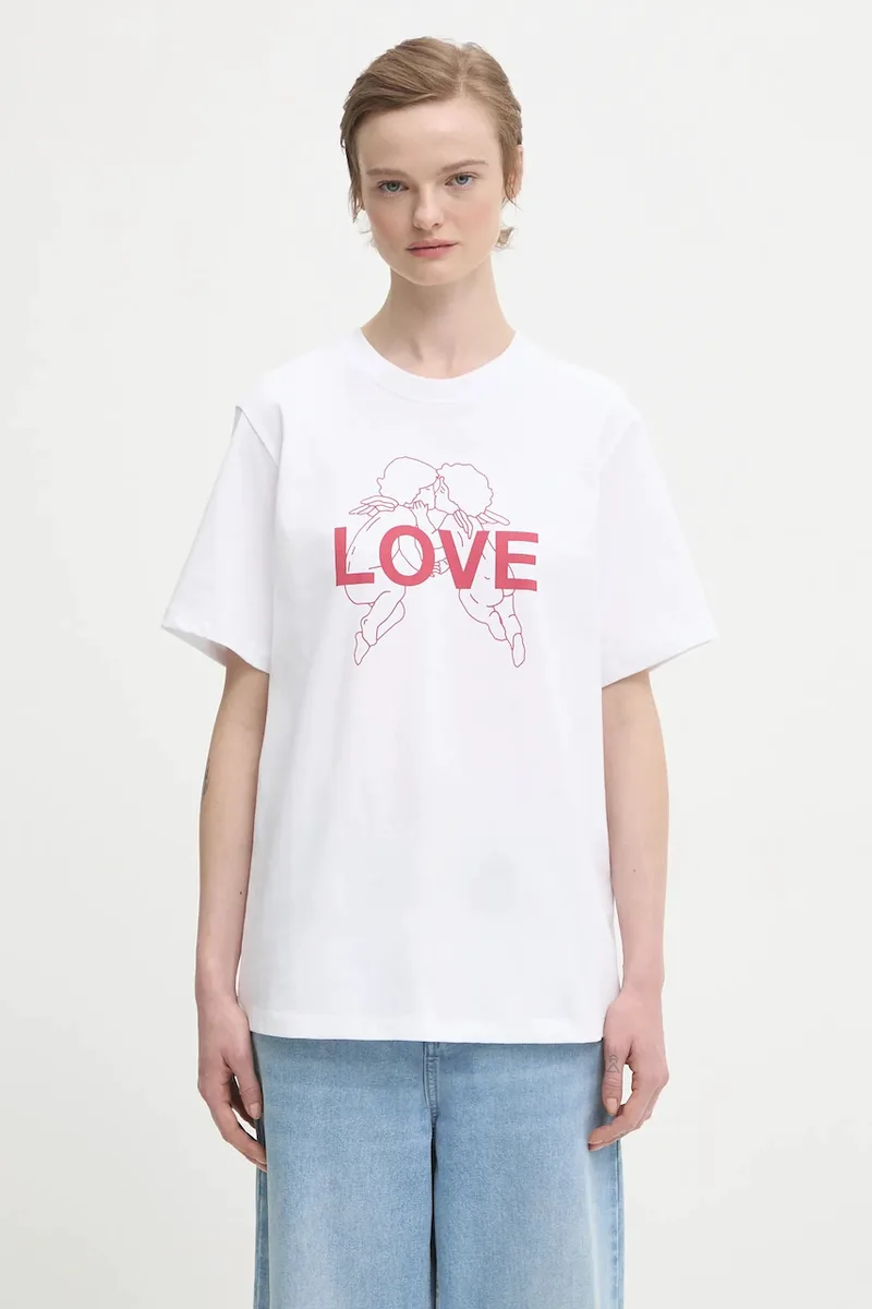 Βαμβακερό μπλουζάκι Fiorucci Kissing Angels Love Print Regular
