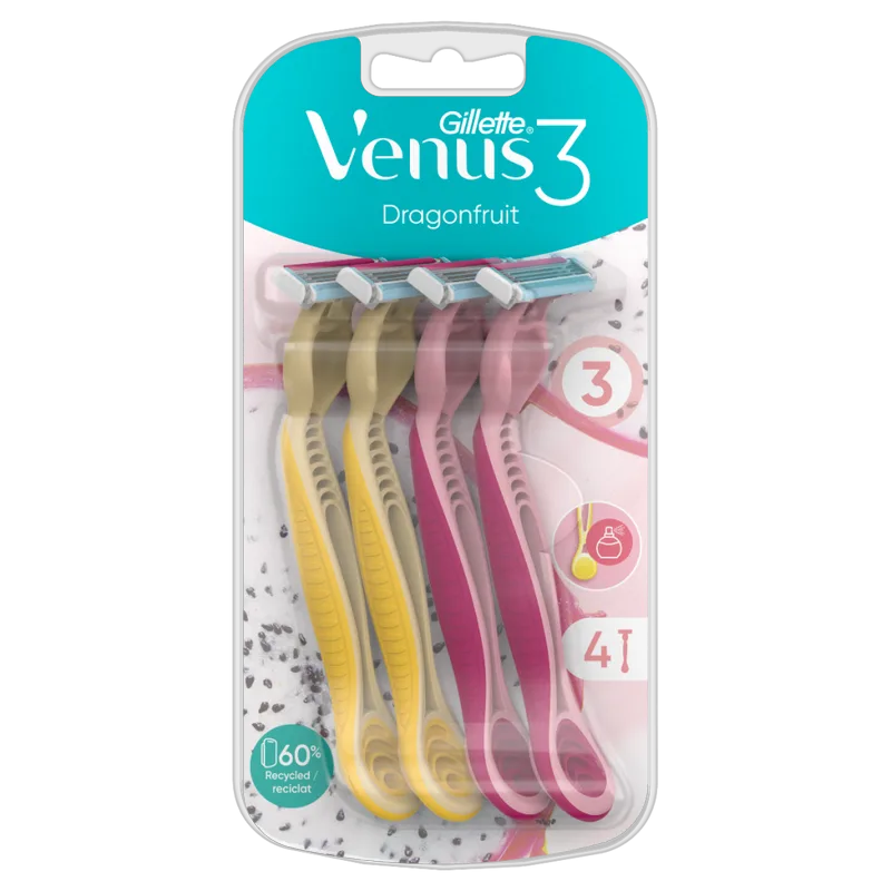 Gillette Venus Dragonfruit Γυναικεία Ξυραφάκια Μίας Χρήσης 4τμχ