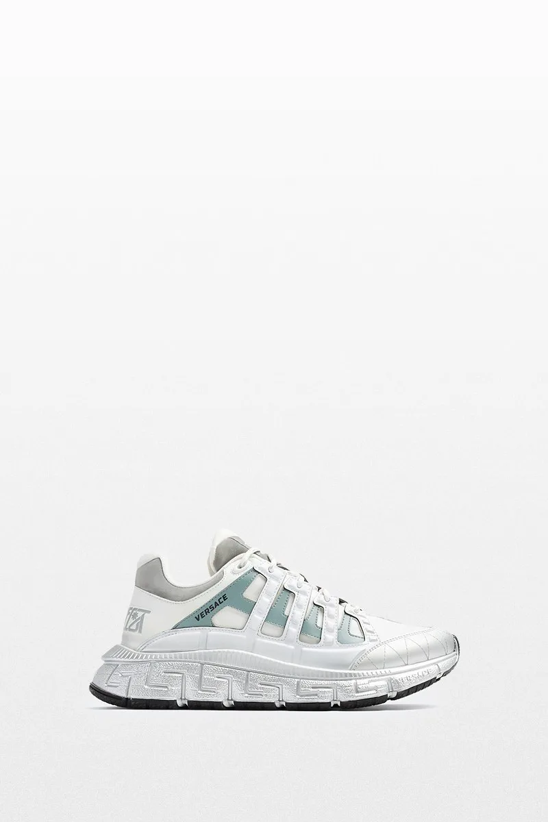 VERSACE Ανδρικό Λευκό Trigreca White Leather Sneakers