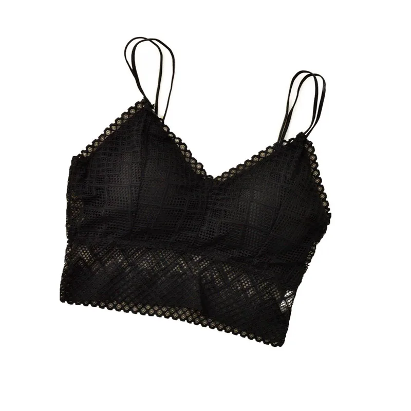 Γυναικείο Bralette με γεωμετρικά σχέδια Μαύρο 8273
