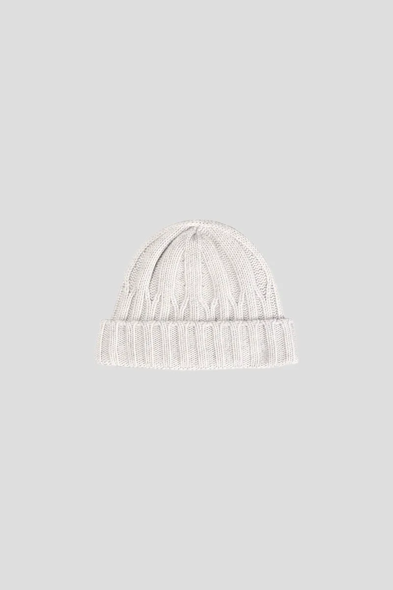 GRAN SASSO Ανδρικό Γκρι Cashmere Ribbed Beanie