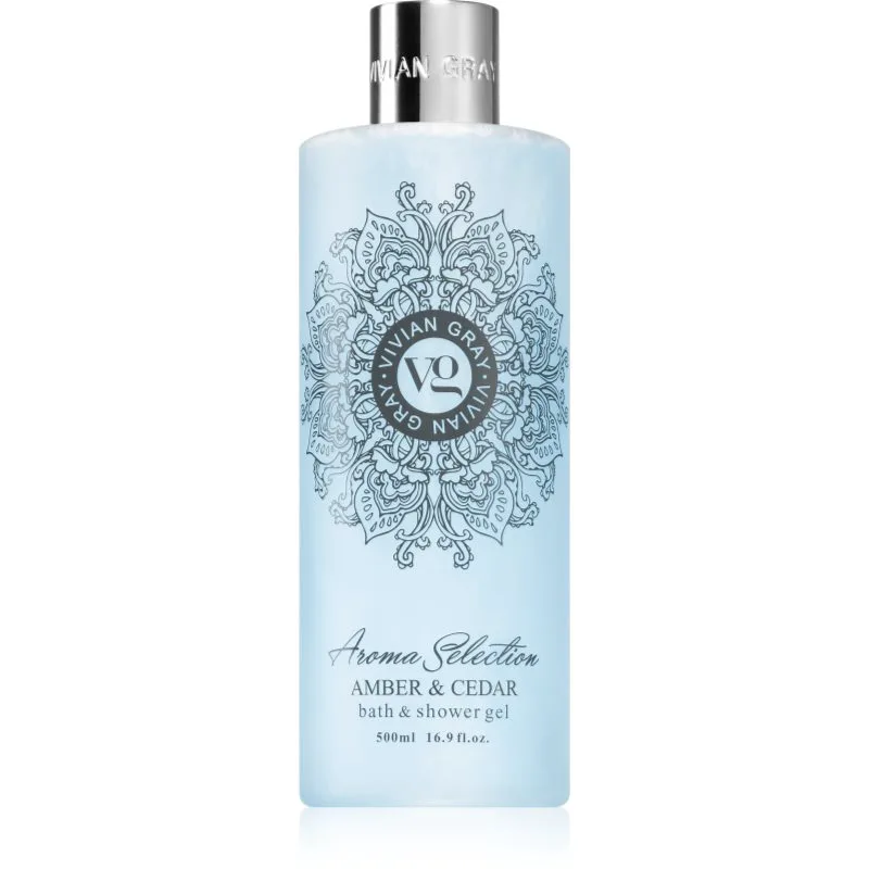Vivian Gray Aroma Selection Amber & Cedar τζελ για ντους και μπάνιο 500 ml
