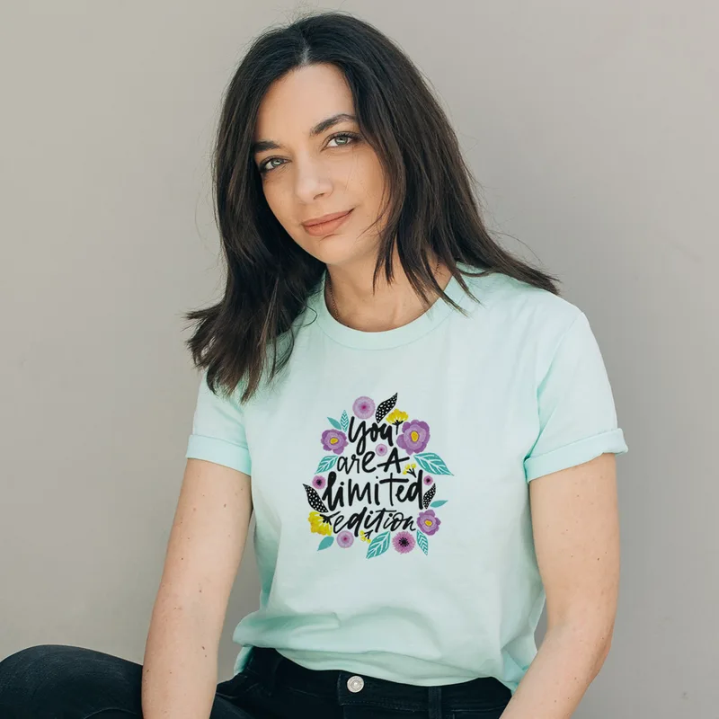 Limited Edition - Organic Vegan T-Shirt Unisex - Μέντα - L