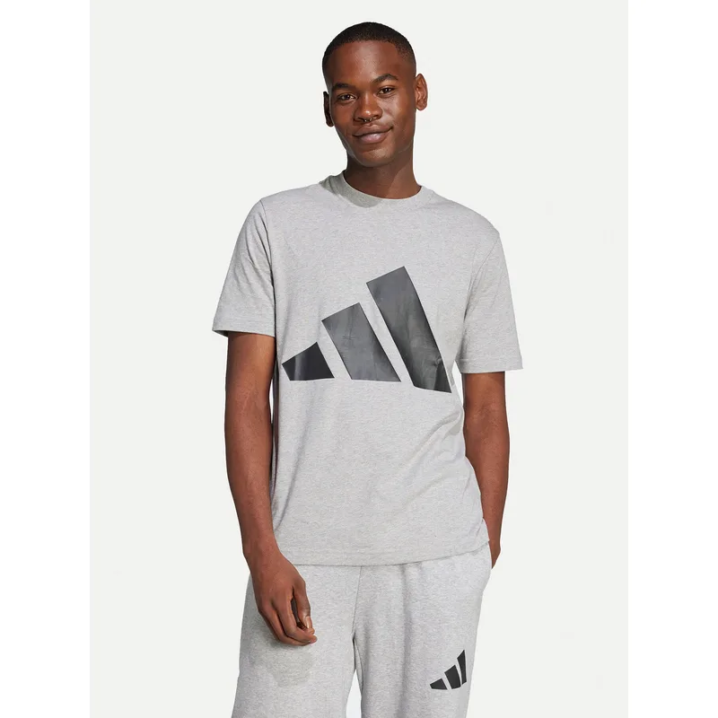 adidas T-Shirt Essentials Big Logo JE8948 Γκρι Regular Fit
