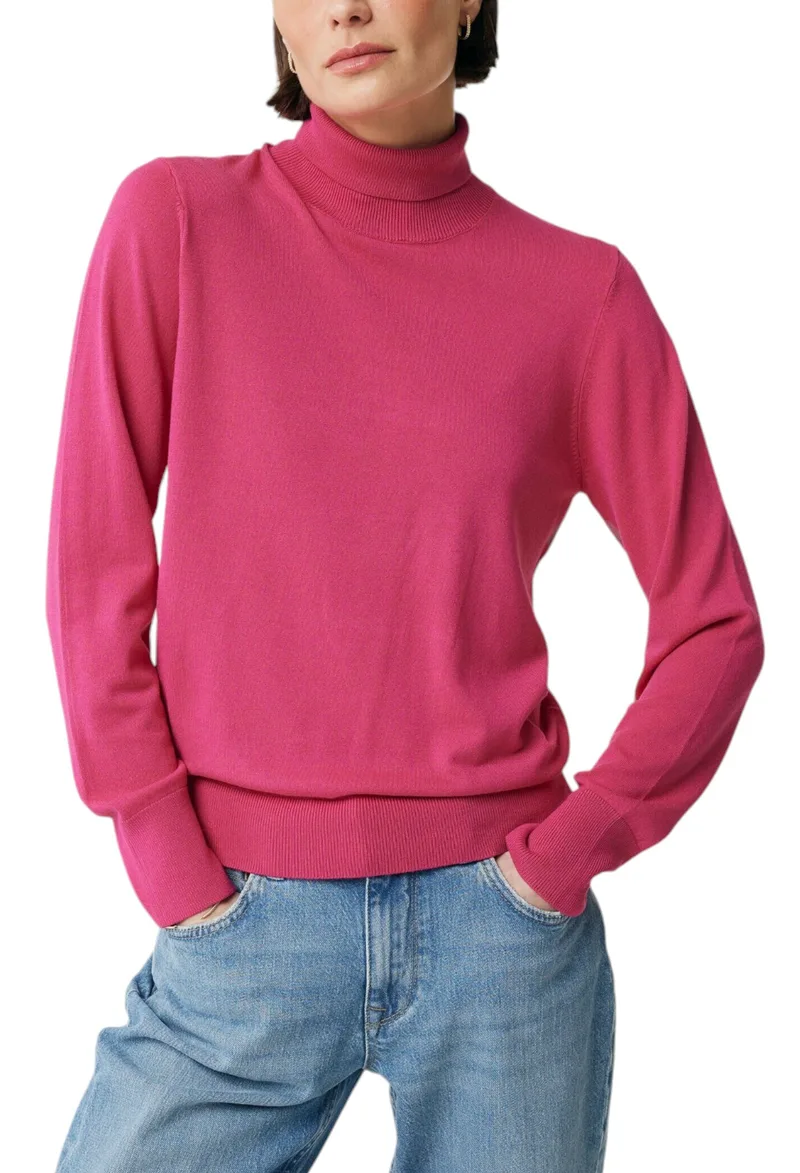 Πουλόβερ Mexx Emily Basic Turtle Neck Knit JO0933036W-Fuchsia Γυναικείο
