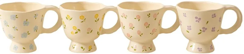 ΚΟΥΠΑ SPACECOW RETRO FLOWER ΚΕΡΑΜΙΚΗ ΤΥΧΑΙΑ ΕΠΙΛΟΓΗ ΧΡΩΜΑΤΟΣ (300ML)