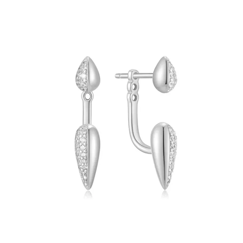 Ασημένια σκουλαρίκια Ania Haie 925 Sparkling Puffy Spike Ear Jackets E069-03H E069-03H Ασήμι