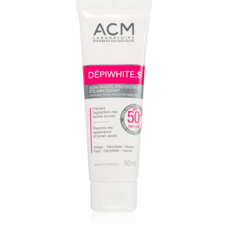 ACM Dépiwhite S προστατευτική κρέμα Για το πρόσωπο κα το ντεκολτέ SPF 50+ 50 ml