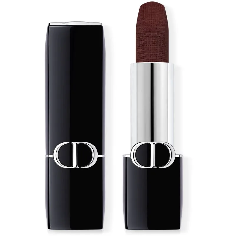 DIOR Rouge Dior Balm ενυδατικό βάλσαμο για τα χείλη επαναπληρώσιμο απόχρωση 001 Diormidnight 3.2 γρ