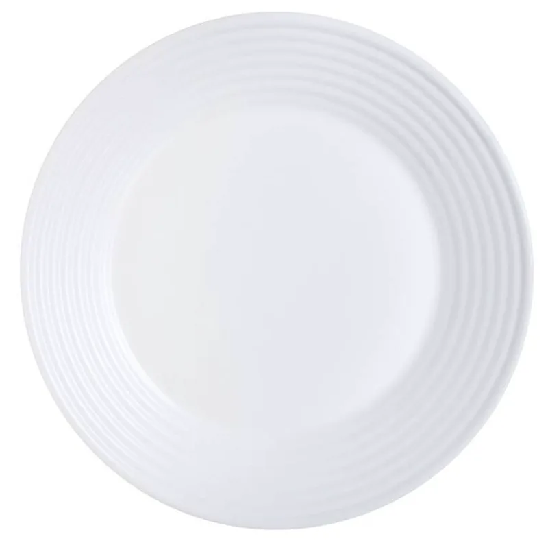 ΠΙΑΤΟ ΡΗΧΟ LUMINARC HARENA ΟΠΑΛΙΝΑ ΣΤΡΟΓΓΥΛΟ ΛΕΥΚΟ (25CM)