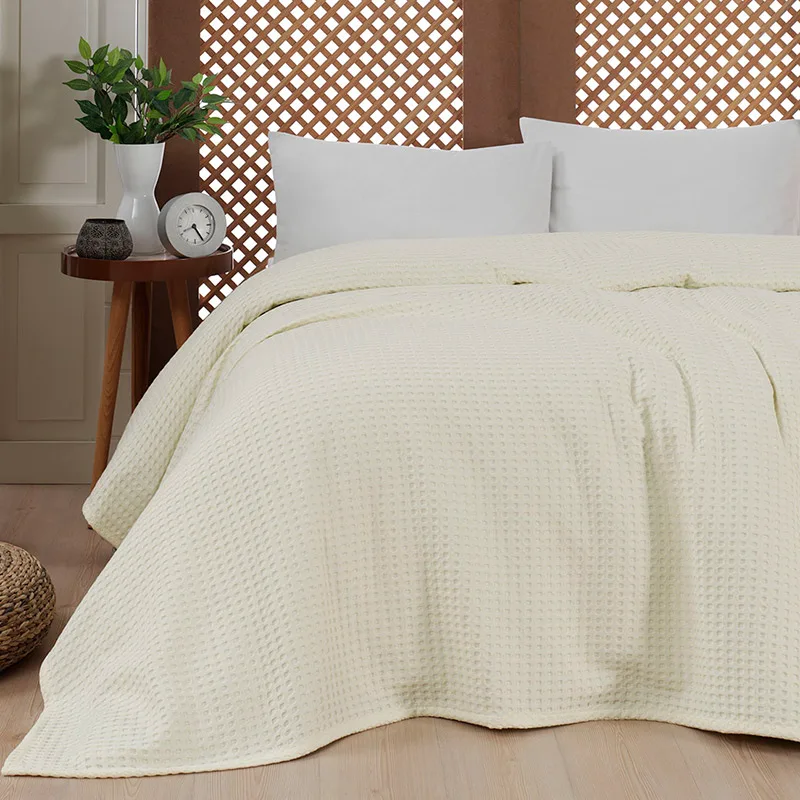 Κουβέρτα Πικέ Υπέρδιπλη 230x240 Beauty Home Snap 1990 Cream 230x240