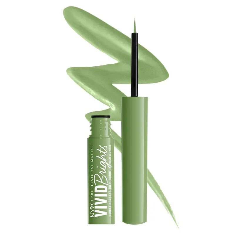 Nyx Professional Makeup Vivid Brights Liquid Eyeliner για Ματ & Έντονες Αποχρώσεις 2ml - Ghosted Green