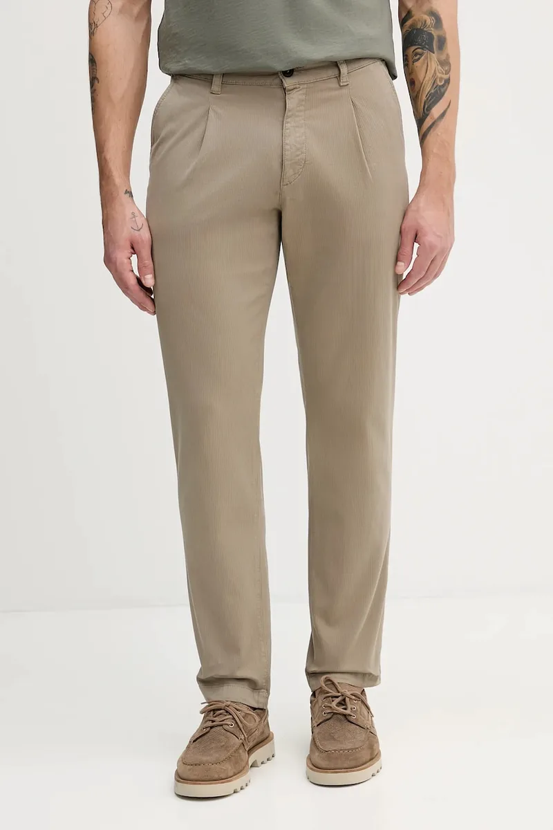 Παντελόνι BOSS Πορτοκαλί Chino-Pleated-1