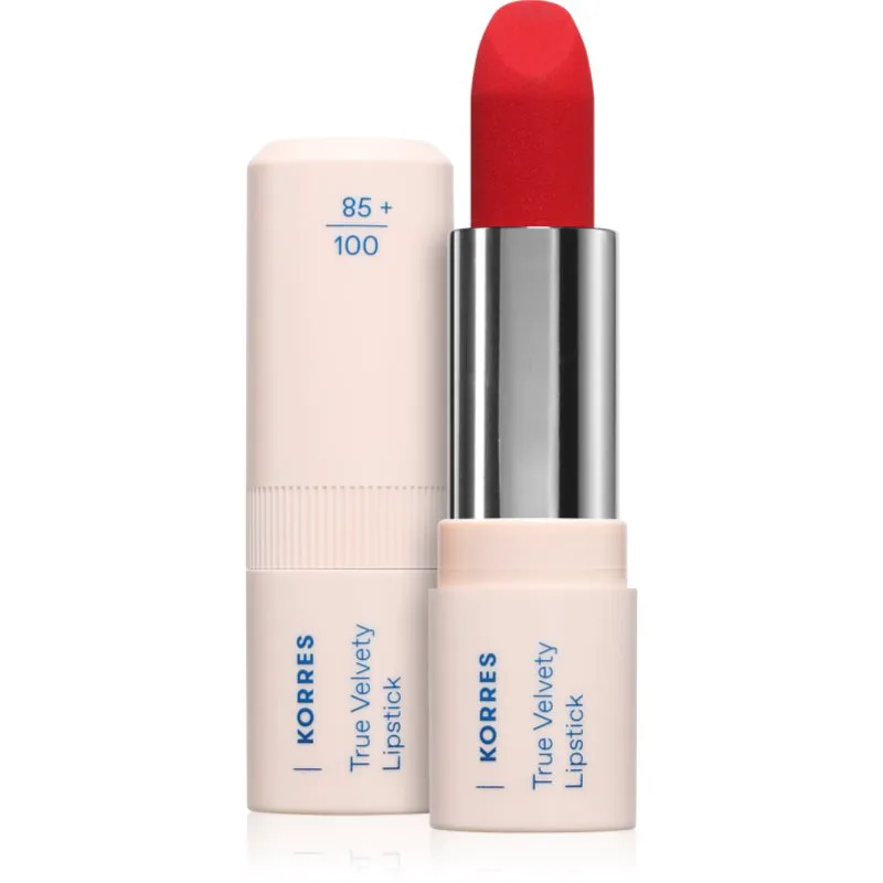 Korres True Velvety Lipstick Κρεμώδες κραγιόν με σατέν φινίρισμα απόχρωση Vivid Red 3 γρ