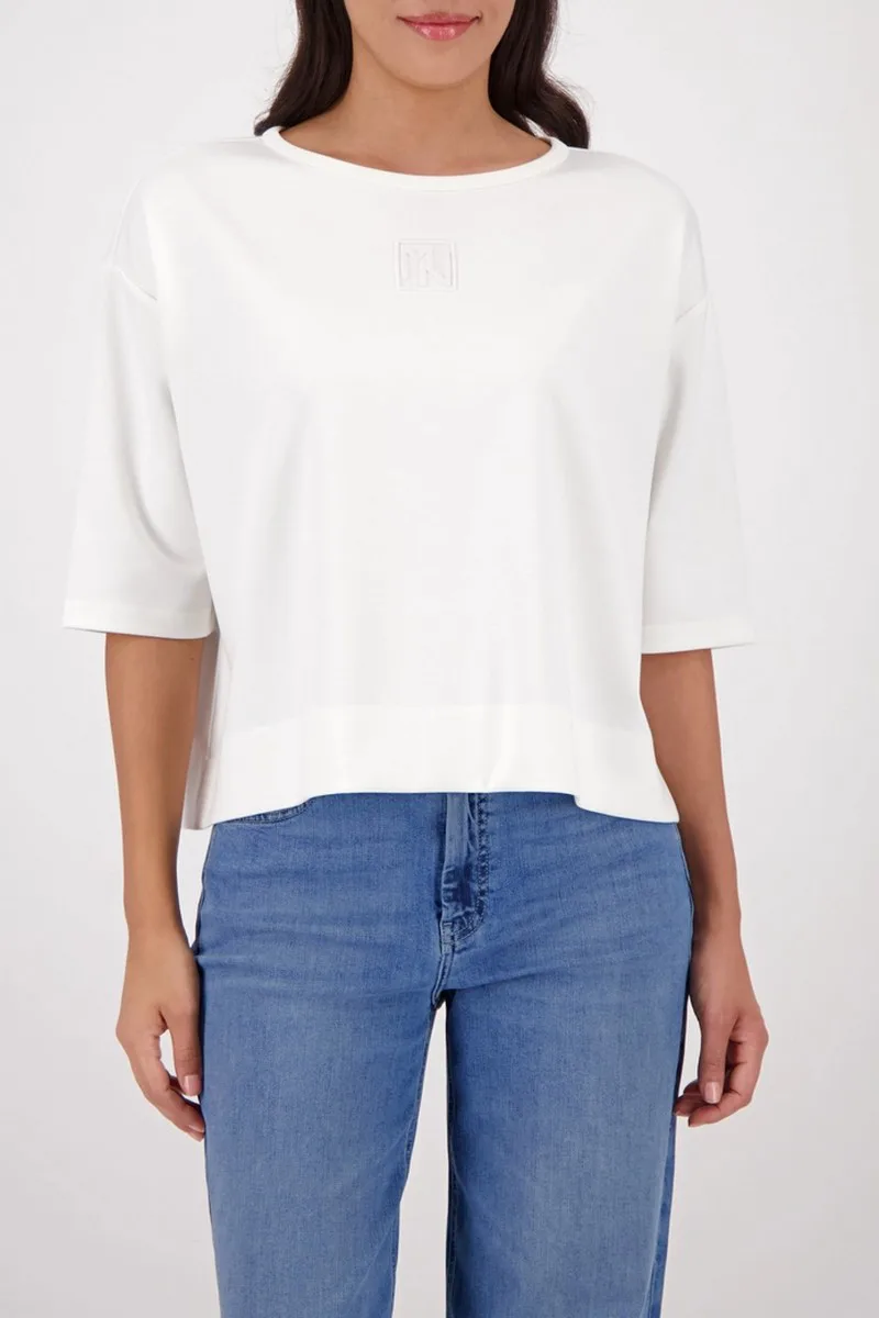 Monari Γυναικεία Μπλούζα Με Ανάγλυφο Logo Regular Fit