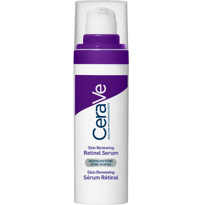 CeraVe Skin Renewing Retinol Serum Ορός Προσώπου με Ενθυλακωμένη Ρετινόλη, 3 Απαραίτητα Κεραμίδια & Υαλουρονικό Οξύ για Μείωση των Λεπτών Γραμμών & Αντιγήρανση 30ml