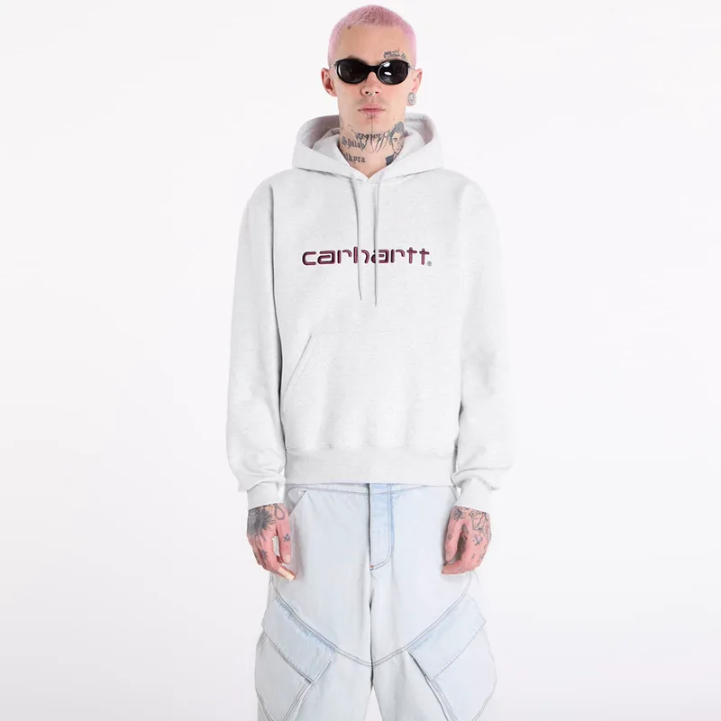 Φούτερ Carhartt WIP Hooded Carhartt Sweat UNISEX Ash Heather/ Cozy Purple XS