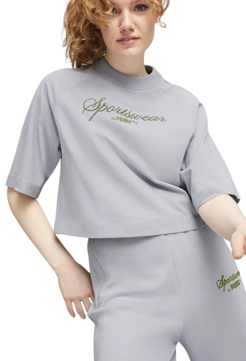 Μπλούζα Κοντομάνικη Puma Classics + Oversized 624271-63 Γυναικείο