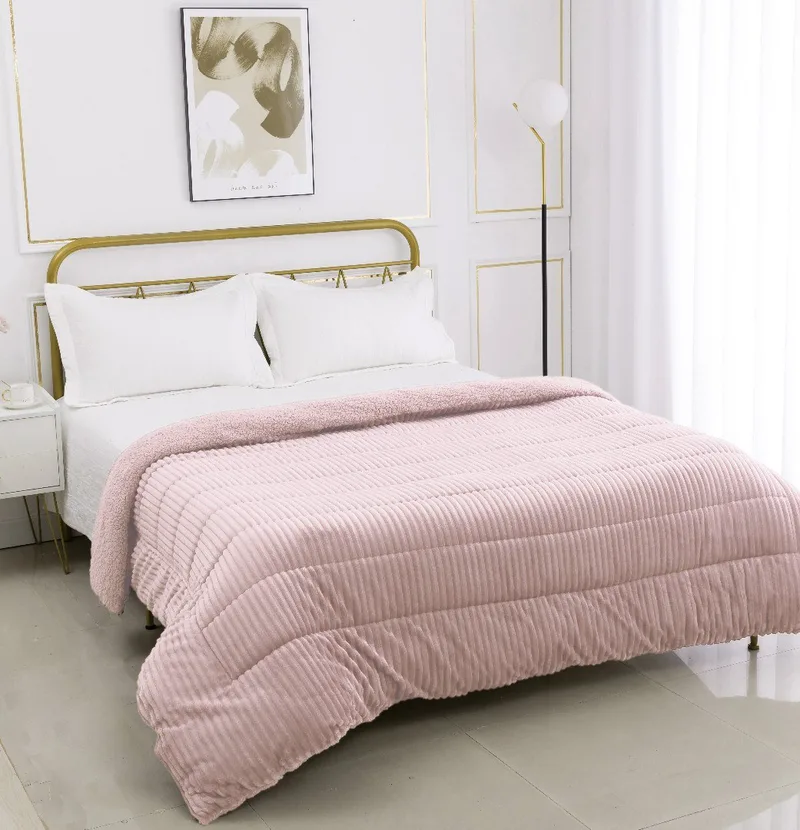 Κουβερτοπάπλωμα Υπέρδιπλο Silk Fashion Kotle Old Rose 220x240