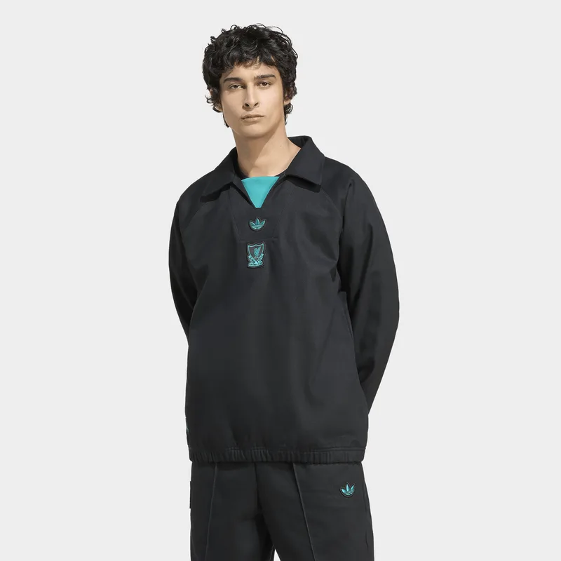 adidas Originals Liverpool FC Terrace Icons Dril Ανδρική Polo με Μακρύ Μανίκι (9000258186_1469)
