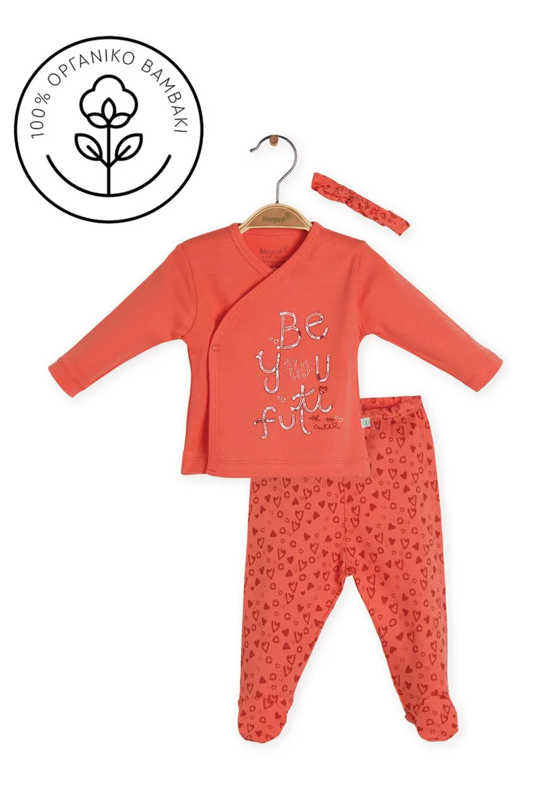 Φόρμα Βρεφική Με κλειστό πόδι Biorganic Sweet Leopard 73269