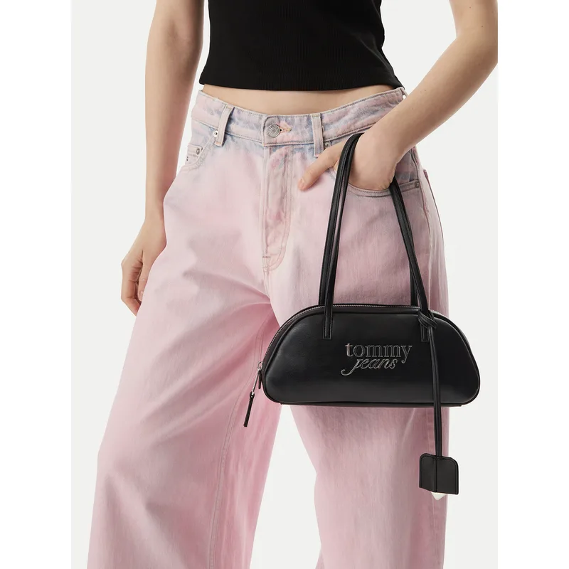 Τσάντα Tommy Jeans Tjw Bold Shoulder Bag AW0AW18787 Μαύρο