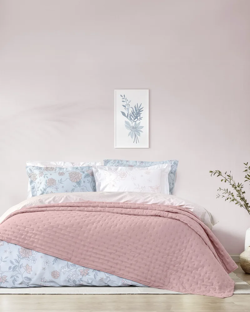 Κουβερλί King Size Nima Clay Apple Ροζ Ροζ 240x260
