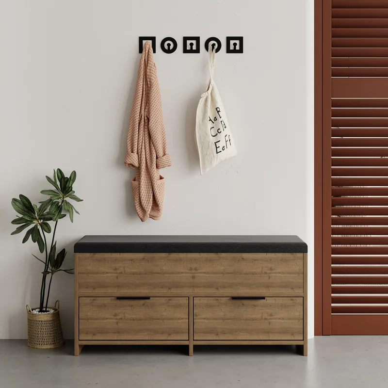 Παπουτσοθήκη Cove Shoe Bench - Hitit 855Dte5163 (106x5x34 cm)